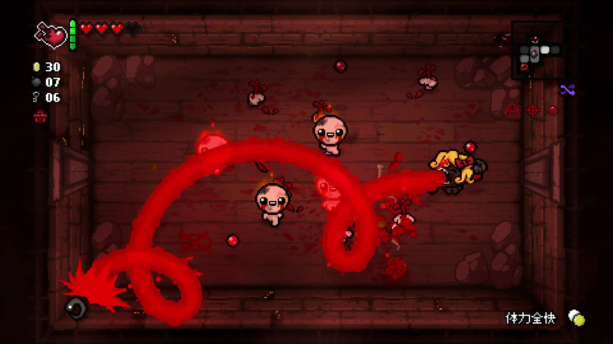 Cena de gameplay de The Binding of Isaac: Repentance