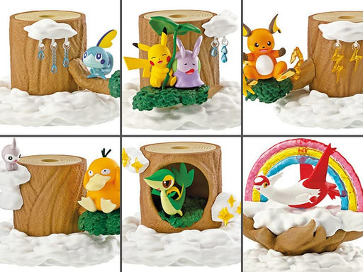 Re-Ment Collect! Stack! Pokemon Forest 7 weather tree Set of 6 Complete BOX NEW_2