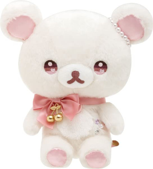 San-X Rilakkuma Korikog's Jewel Cherry Plush Doll Korilakkuma White MF70701 NEW_1