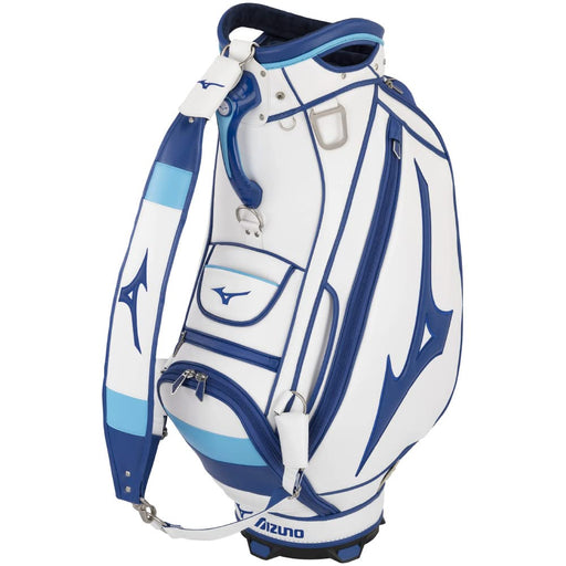 MIZUNO Golf Men's Caddy Bag Tour Staff 10.5 x 47 inch 5.8kg White Blue 5LJC2221_1