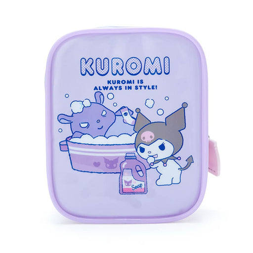 Sanrio Kuromi Vinyl Pouch Sanrio Washing Day Purple PVC 12x8x15cm 270482 NEW_2