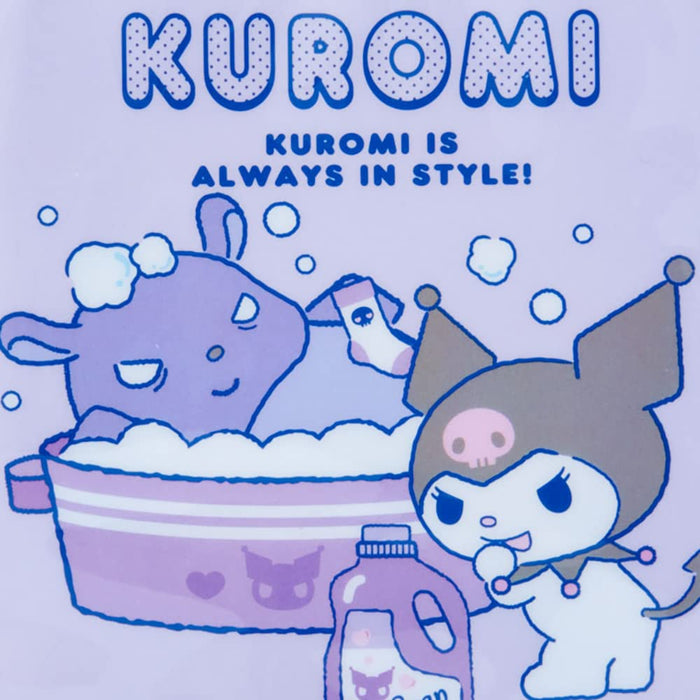 Sanrio Kuromi Vinyl Pouch Sanrio Washing Day Purple PVC 12x8x15cm 270482 NEW_5
