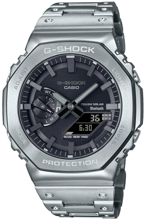 CASIO G-SHOCK GM-B2100D-1AJF FULL METAL Silver Bluetooth Solar Watch Men's NEW_1