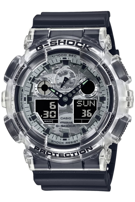 CASIO G-SHOCK GA-100SKC-1AJF Camouflage Skeleton Men's Watch Analog Digital NEW_1