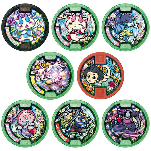 BANDAI Yo-kai Watch Yokai Medal Wakiaiai! Dan Ranran! Set of 8 medals PlasticToy_1