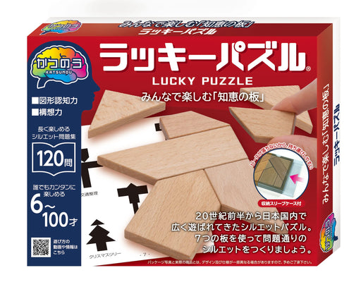 HANAYAMA Katsuno Lucky Puzzle Wooden Jigsaw Puzzle 120 questions Book Included_1