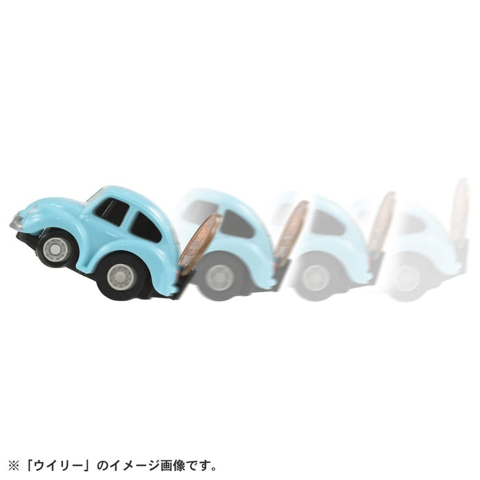 Takara Tomy Choro Q e-09 Volkswagen Type 1 Light Blue Plastic Pull Back Mini Car_3