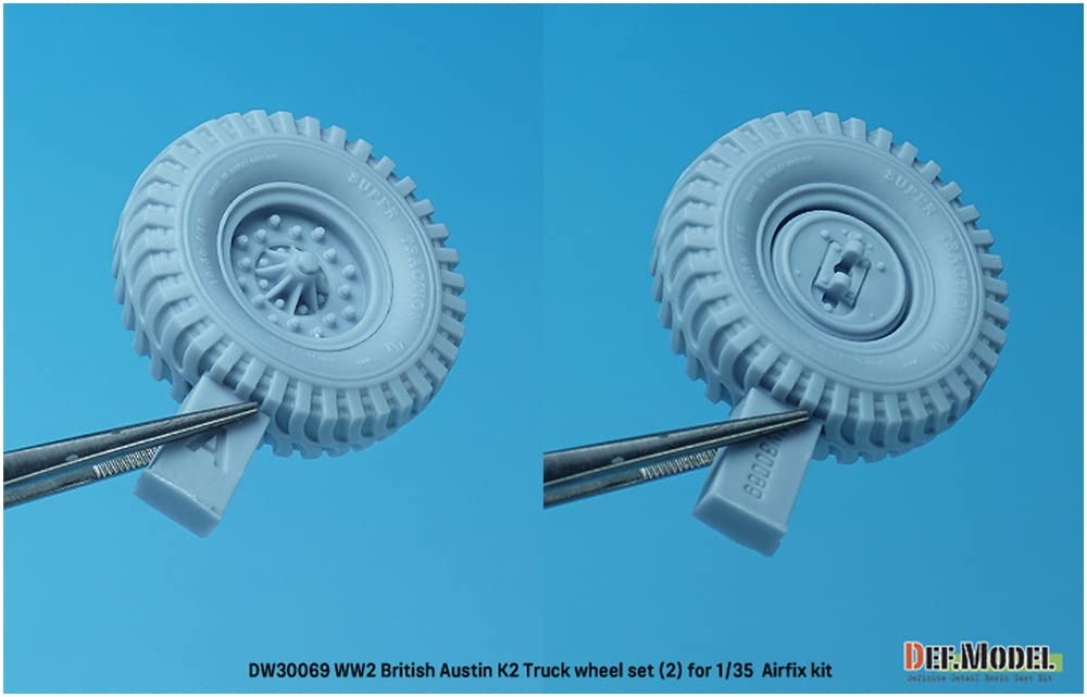 1/35 WWII British Austin K2 Truck Sagged Wheel Set 2 for Airfix DW30069 NEW_3