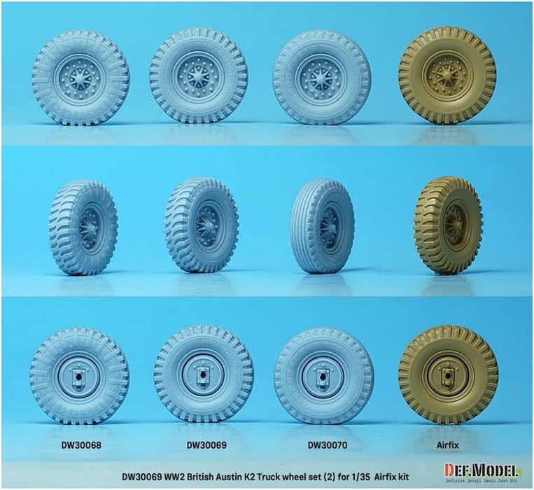 1/35 WWII British Austin K2 Truck Sagged Wheel Set 2 for Airfix DW30069 NEW_4