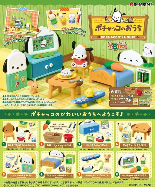 RE-MENT Sanrio Characters POCHACCO'S HOUSE 8pcs Full Complete Set BOX NEW_1