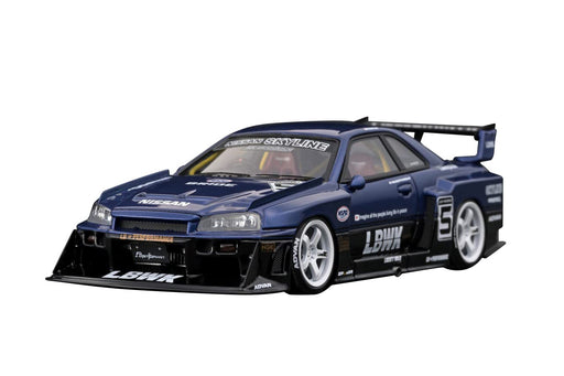 ignition model 1/43 LB-ER34 Super Silhouette Skyline Blue/Black Model Car IG2852_1