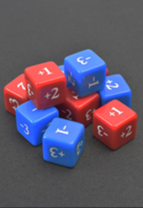 A'class Counter Dice Type-S Red/Blue 5 each Set of 10 370892 status management_2