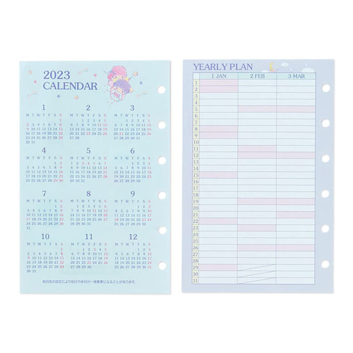 Sanrio 2023 System Notebook weekly monthly little twin stars kikilala 205991 NEW_5