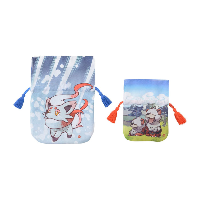 Pokemon Center Original reversible drawstring bag 2 pieces set HISUI DAYS NEW_1