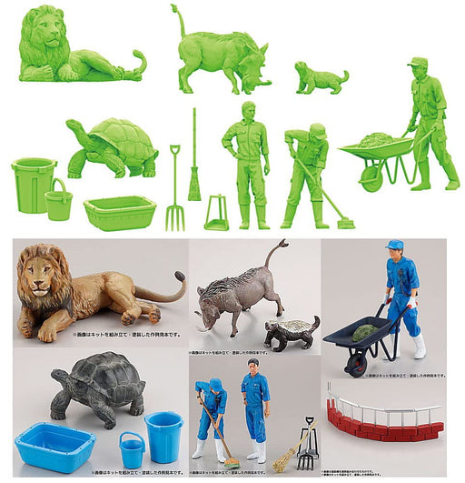 Kaiyodo ARTPLA 1/35 zookeeper and lion Figure Set of 5 Full Comp Gashapon toys_2