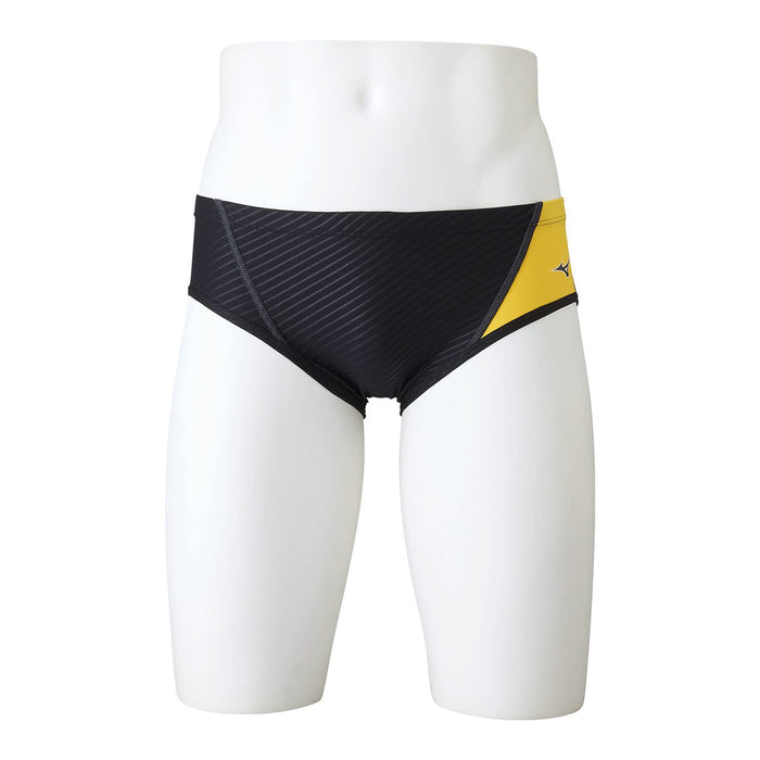 MIZUNO N2MB2577 Men's Swimsuit EXER SUITS Super Short Black/Yellow Size M NEW_1