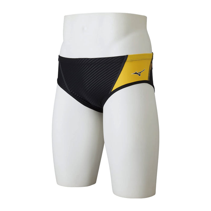 MIZUNO N2MB2577 Men's Swimsuit EXER SUITS Super Short Black/Yellow Size M NEW_3