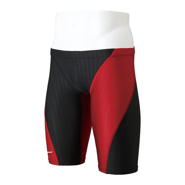 MIZUNO N2MB2520 Men's Swimsuit STREAM ACE Half Spats Black/Red Size XL Polyester_3