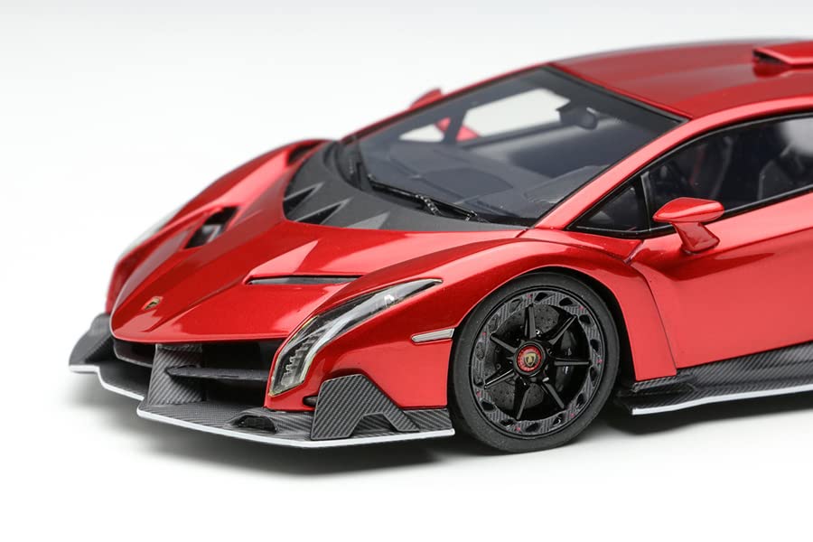 EIDOLON 1/43 Lamborghini Veneno 2013 Rosso Veneno EM449D Resin Model Car NEW_6