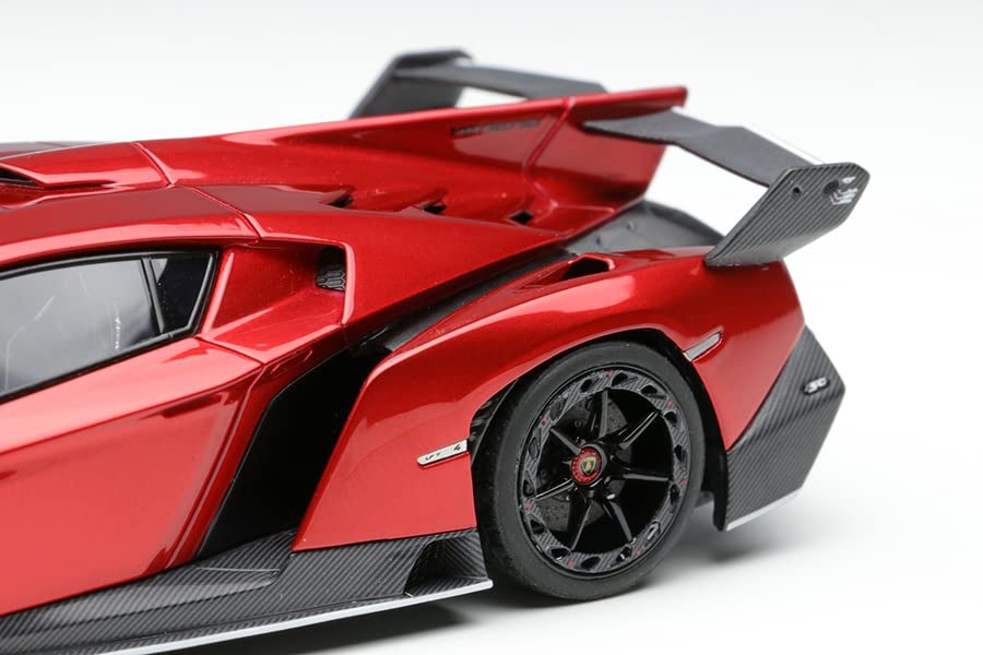 EIDOLON 1/43 Lamborghini Veneno 2013 Rosso Veneno EM449D Resin Model Car NEW_7
