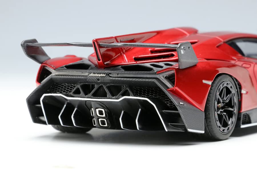 EIDOLON 1/43 Lamborghini Veneno 2013 Rosso Veneno EM449D Resin Model Car NEW_9