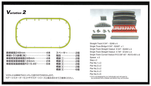 KATO N gauge 1/150 Unitrack V2 Single Track Viaduct Set Variation 2 20-861 NEW_2