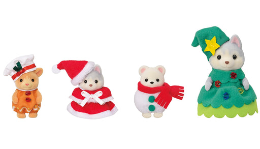 EPOCH Sylvanian Families Happy Christmas Friends Set Calico Critters PVC Doll_1