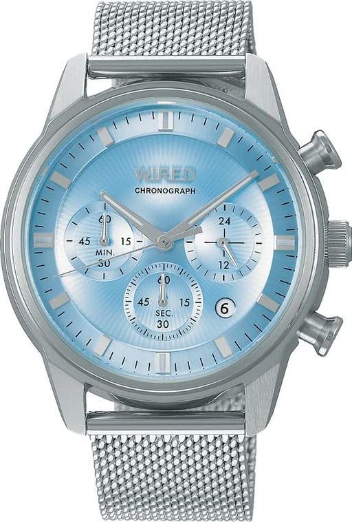 SEIKO WIRED AGAT454 TOKYO SORA Chronograph Watch Sky Blue Dial 41.7mm Men's NEW_1