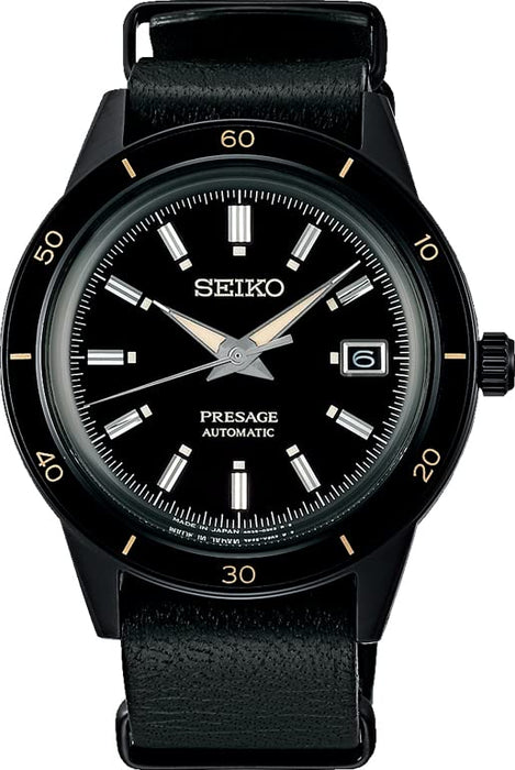 Seiko Presage SARY215 Total Black Automatic Mechanical 23 Jewels Men Watch NEW_1