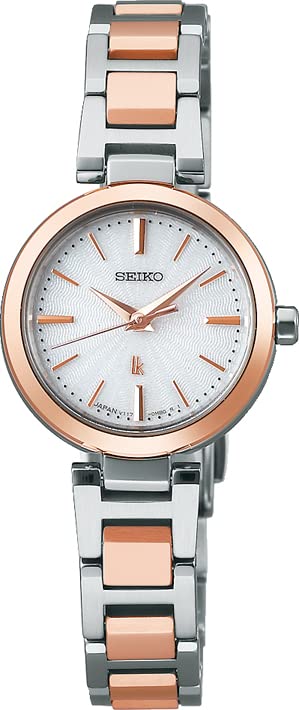 SEIKO SSVR140 LUKIA I Collection Solar Woman's Silver & Pink Gold StainlessSteel_1