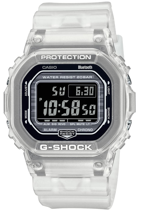 CASIO G-SHOCK DW-B5600G-7JF Men's Watch Bluetooth White skeleton Resin Band NEW_1