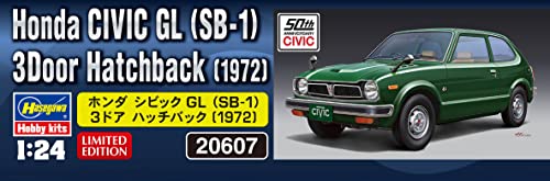 Hasegawa 1/24 Honda CIVIC GL SB-1 3 Door Hatchback 1972 Plastic Model kit 20607_2