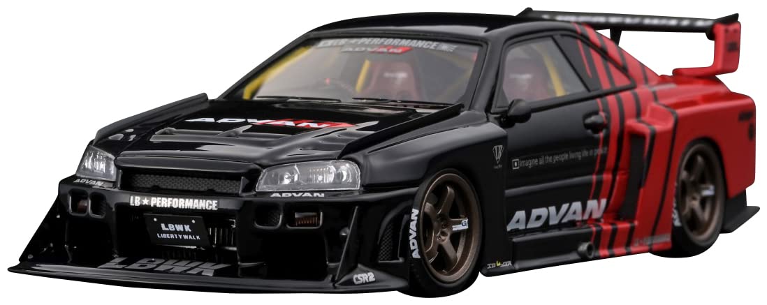 ignition model 1/43 LB-ER34 Super Silhouette SKYLINE Black/Red Model Car IG2850_1
