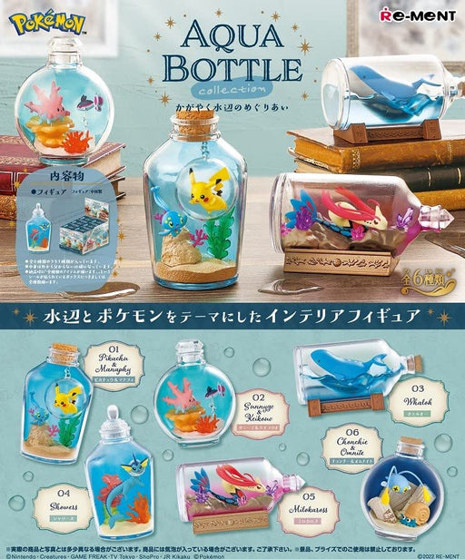 Re-Ment Pokemon AQUA BOTTLE collection Box Product All 6 Types Complete Set NEW_1