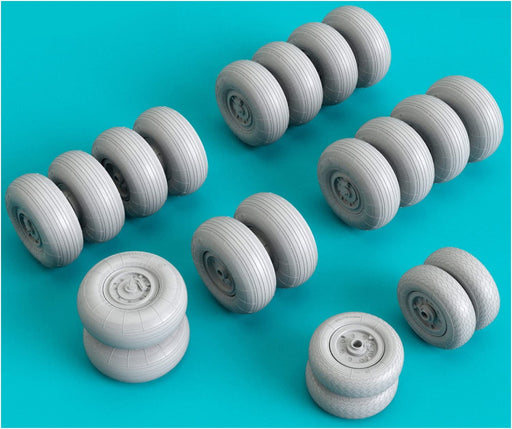 1/144 Ilyushin IL-76 candid Wheels Set Weighted Plastic Model Parts RSK144-0013_1