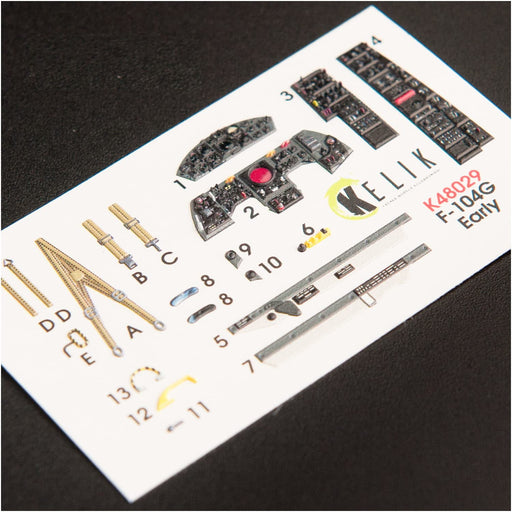 1/48 F-104G 'Starfighter' Early Type Interior 3D Decals For Hasegawa RSKK48029_1