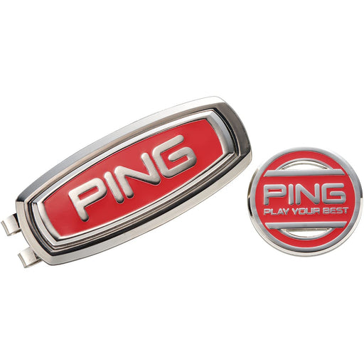 PING Golf Marker AC-U2202 BELT CLIP 36485 Red alloy steel metal manganese magnet_1