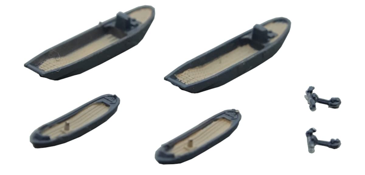 1/700 14m Daihatsu Class Landing Craft & Paravane Set Plastic Model Kit P15 NEW_1