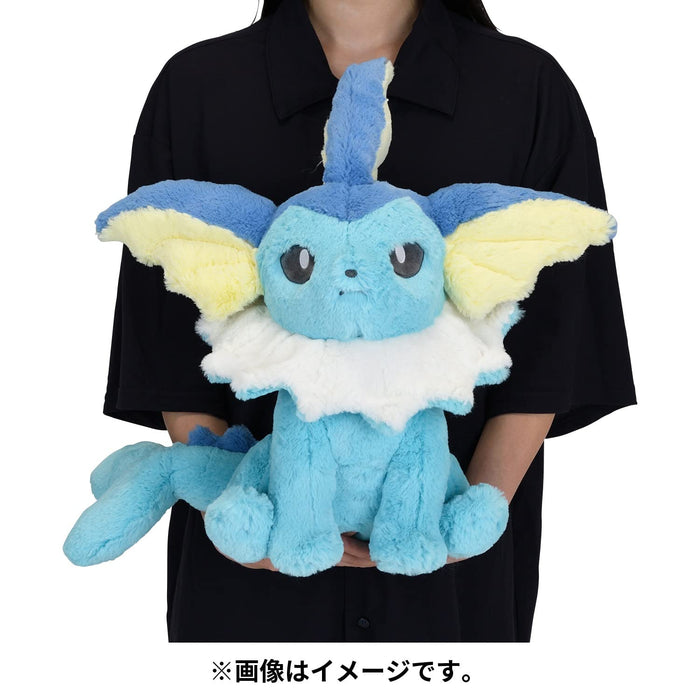 Pokemon Center Original Fluffy Hugging Plush Doll Vaporeon 42cm Polyester NEW_5