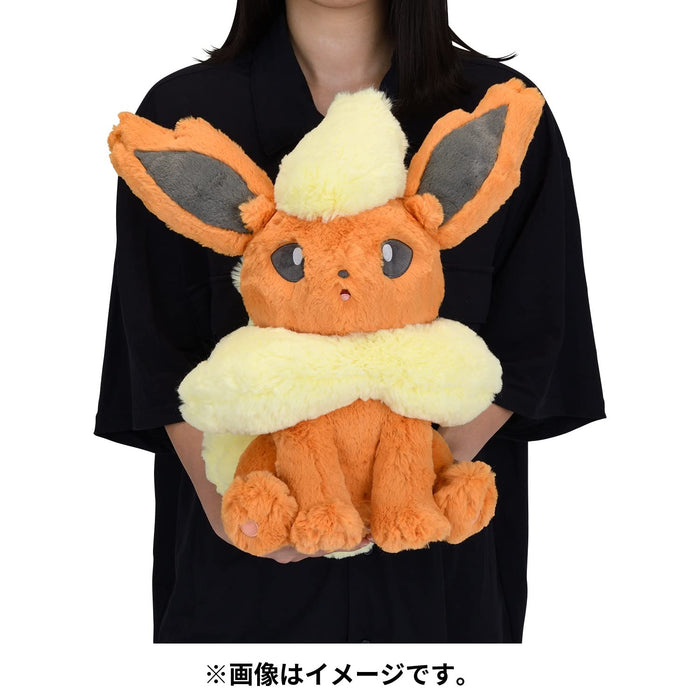 Pokemon Center Original Fluffy Hugging Plush Doll Flareon H39cm Polyester NEW_5