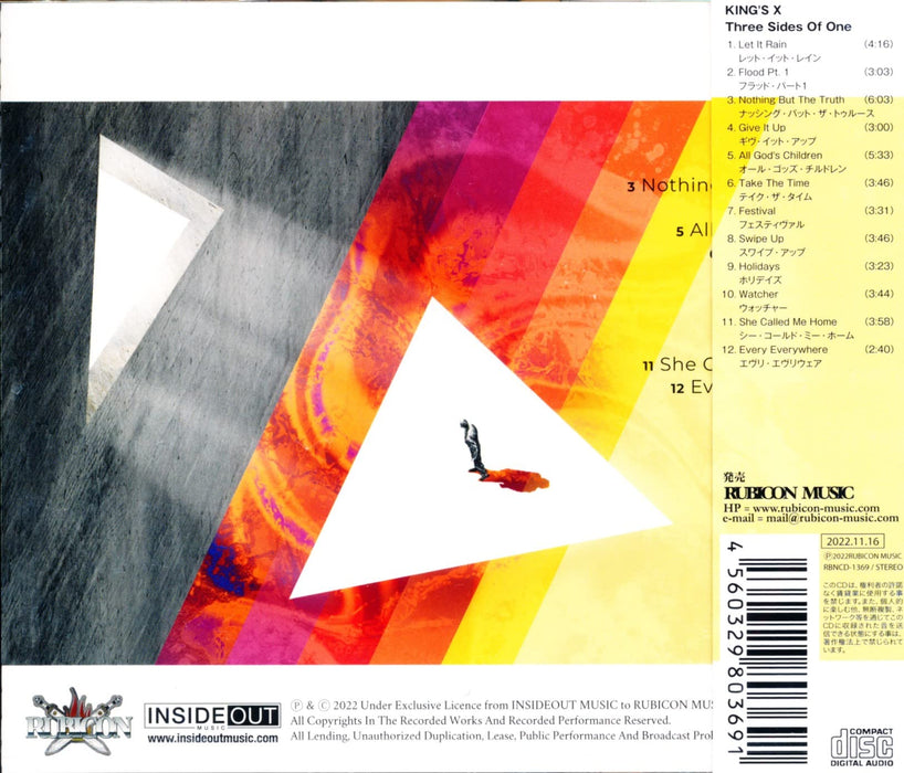 KING'S X Three Sides Of One CD RBNCD-1369 13th Original Album Heavy Metal NEW_4