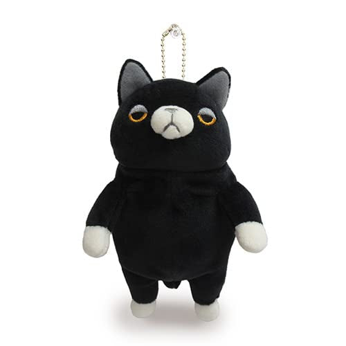 Shinada Global Mochi Neko Kutsushita MINI MONE-0088K BK/WH Polyester Mascot NEW_1