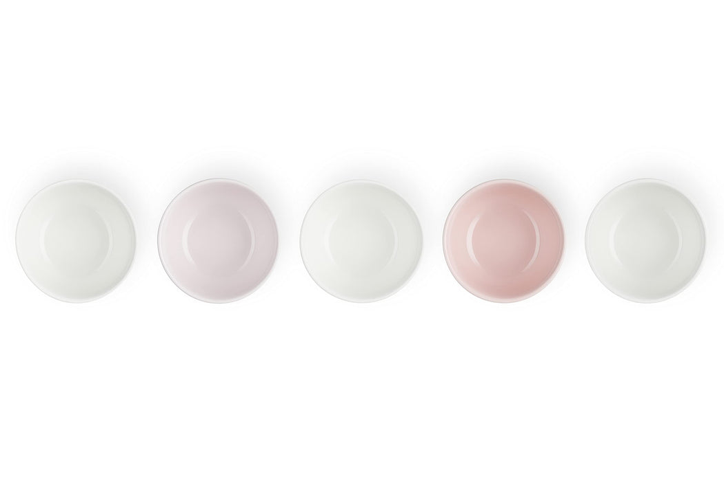 Le Creuset Pink Collection Sphere Rice Bowl Set of 5 Microwave Safe Stoneware_3