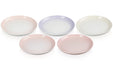 Le Creuset Pink Collection Sphere Plate 22cm Set of 5 Microwave Safe Stoneware_1