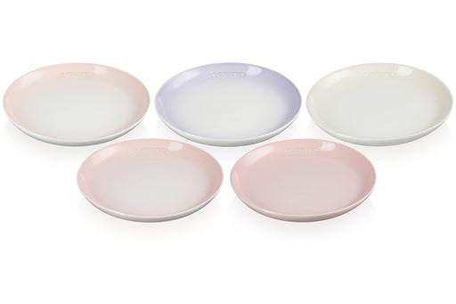 Le Creuset Pink Collection Sphere Plate 22cm Set of 5 Microwave Safe Stoneware_1