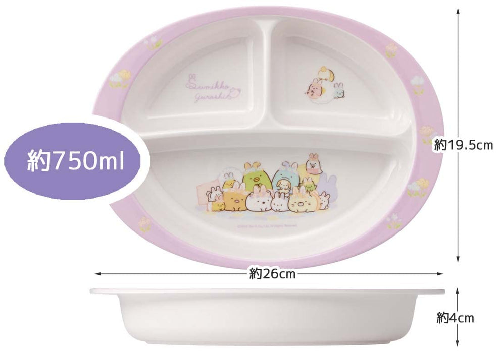 Skater Children's Plate Melamine Lunch Plate Sumikko Gurashi 750ml M370-A NEW_5
