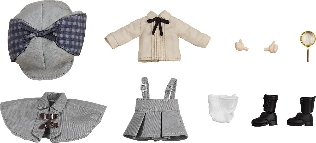 Nendoroid Doll Outfit Set: Detective Girl Gray Fabric,Magnet,Plastic Accessories_1