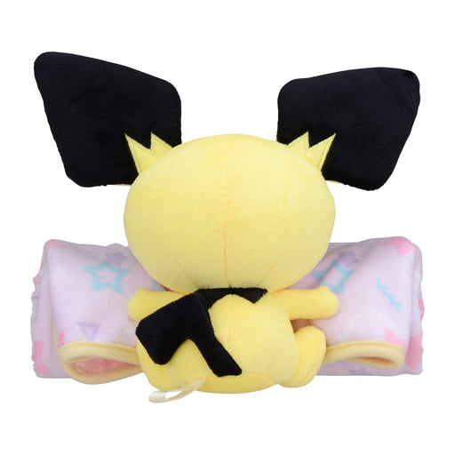 Pokemon Center Original Mini Blanket Hugging Plush Pichu Everyday Happiness NEW_2