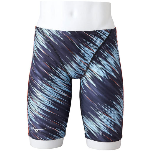 MIZUNO N2MBA073 Men's Swimsuit EXER SUIT Half Spats Black x Turquoise Size S NEW_1