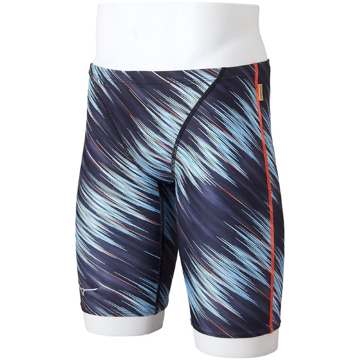 MIZUNO N2MBA073 Men's Swimsuit EXER SUIT Half Spats Black x Turquoise Size S NEW_3